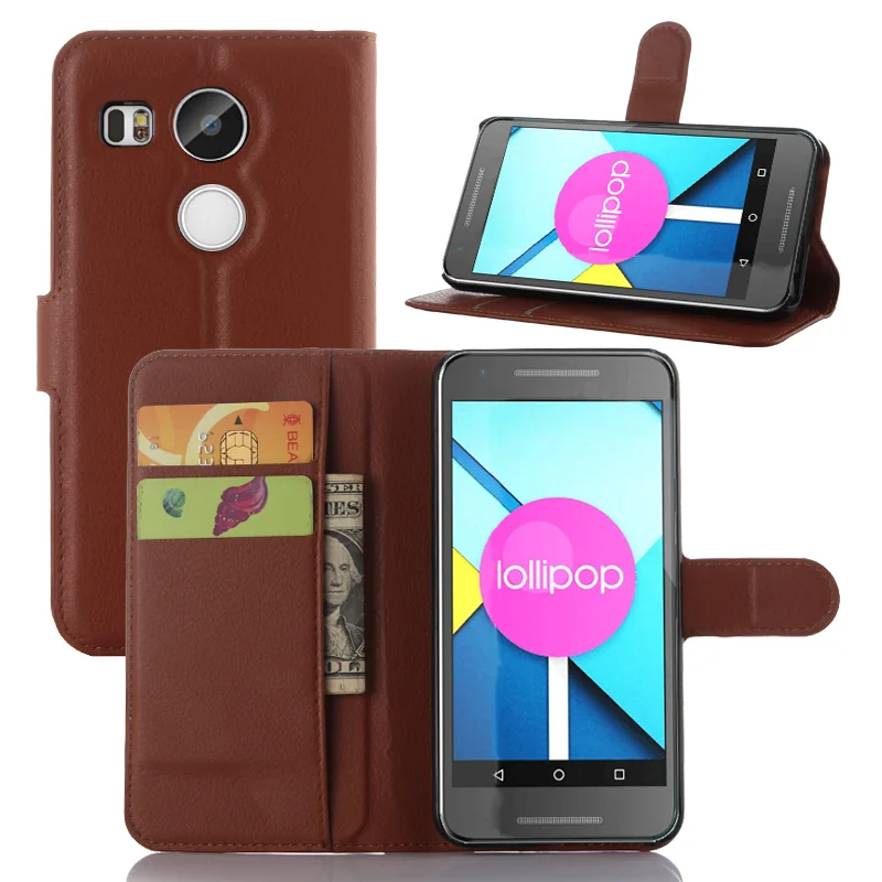 Wallet PU Leather Case for LG Nexus 5X Cover Phone Case for LG Angler Google Nexus 5X 5.2 Inch Cover Case with Stand Card Holder