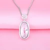 Fashion Jewelry Bezel Setting 925 Silver Oval Pendant