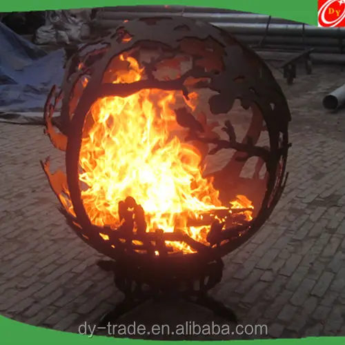 Decorative Outdoor Handcrafted Custom Fire Steel Sphere Pits