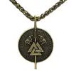 Viking Amulet Pendant Necklace Raven Sekira Viking Nordic Talisman Amulet Pendant Necklace