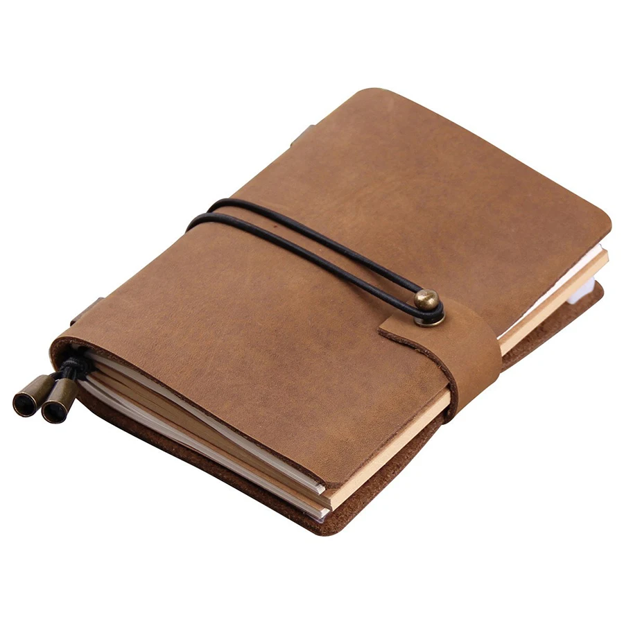 

Custom logo genuine leather vintage a5 notebook