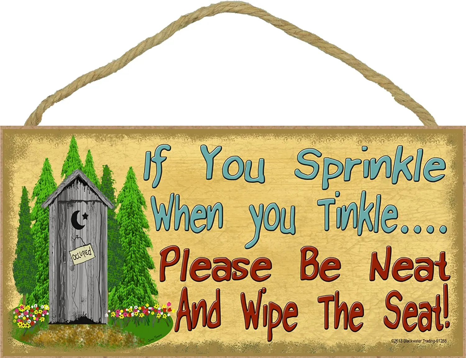 Buy Outhouse If You Sprinkle When You Tinkle Bathroom Sign Plaque Bath Decor 5 X10 In Cheap Price On Alibaba Com