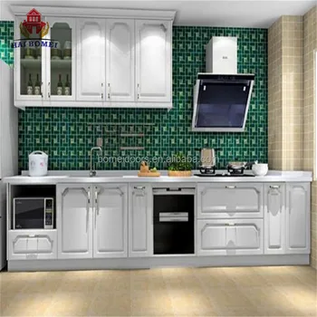 Grey Flat Design High Gloss Kitchen Cabinet Set Kitchen Cabinet