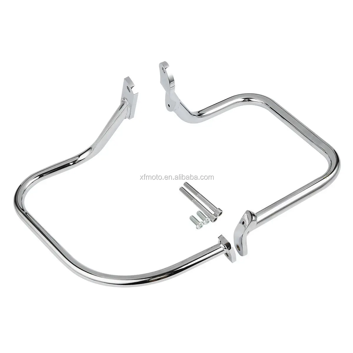 Tcmt Chrome/black Rear Saddlebag Guard For Harley Heritage Softail ...