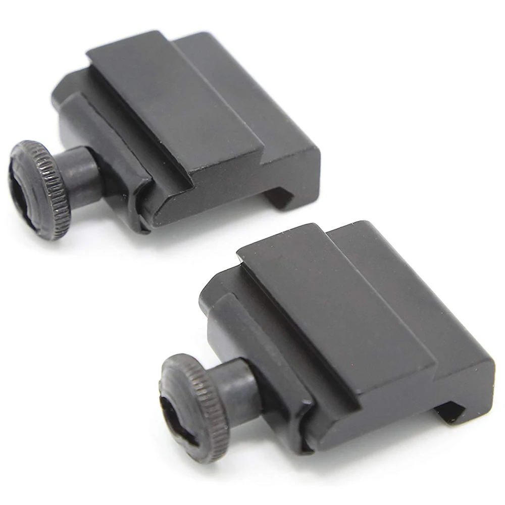 

20mm to 11mm Picatinny to picatinny rail mount base Weaver set of 2 base dovetail adapter, Black