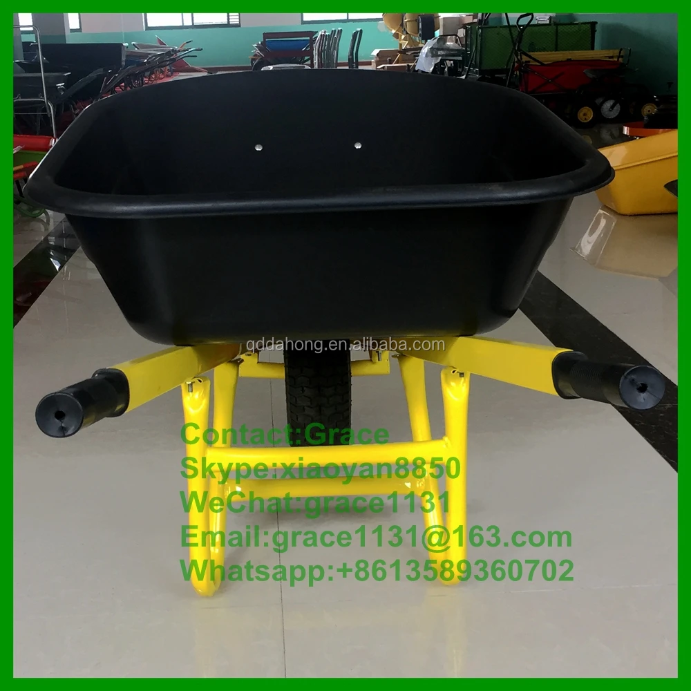 110l Heavy Duty Big Deep Tray Plastic Wheelbarrow With 6.508 Wheel