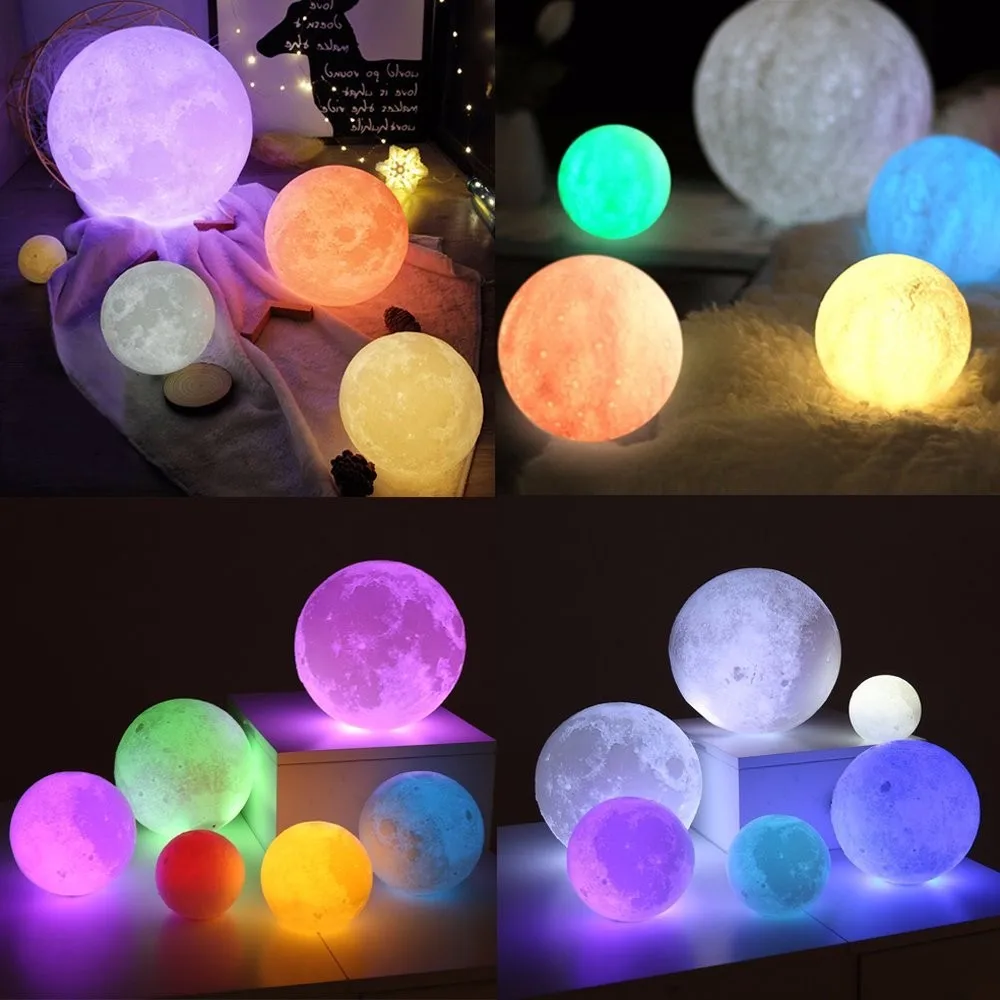 3d multicolor moon lamp