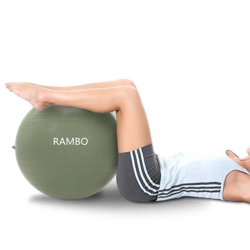 Rambo Wholesale Pvc Pilates Gym Yoga Bouncy Exercise Ball With Handle