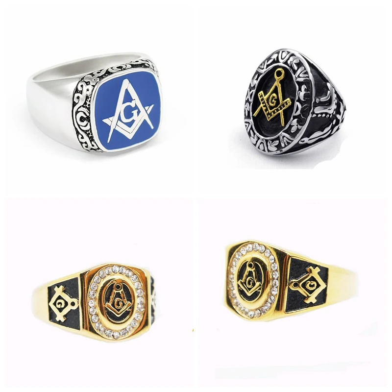 Custom Best Quality Cheap Men Jewelry Stainless Steel Masonic Champion