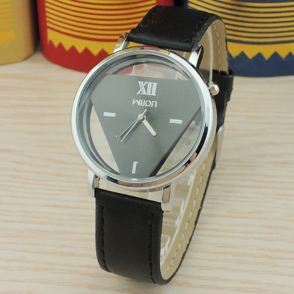 

Best selling aliexpress 3 atm water resistant triangle watch for students, 3 colors