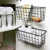 storage Kitchens,Kitchens storage matel basket with strong sticker,hanging storage basket