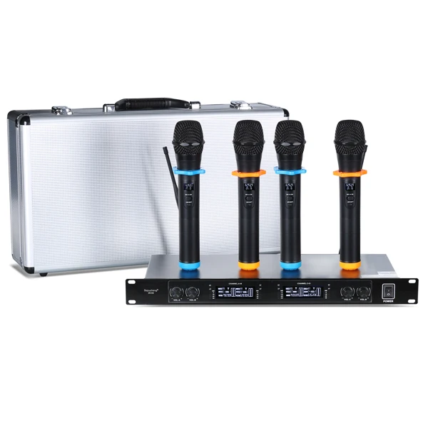 

V-200 handheld type 4 channels wireless microphone system