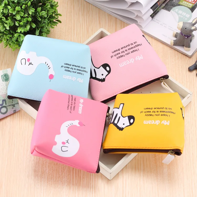

Cute animal Creative contracted male and female students change purse Cartoon animal coin bag, As the picture