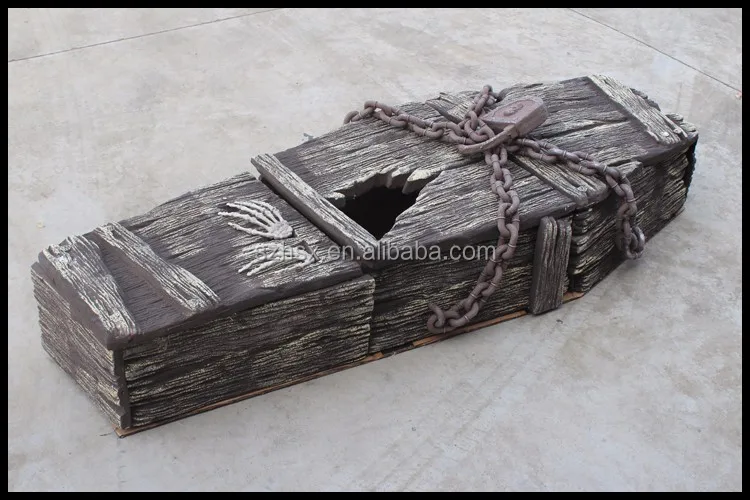 Wholesale Halloween Props With Plastic Chain And Lock Foam Coffin Buy