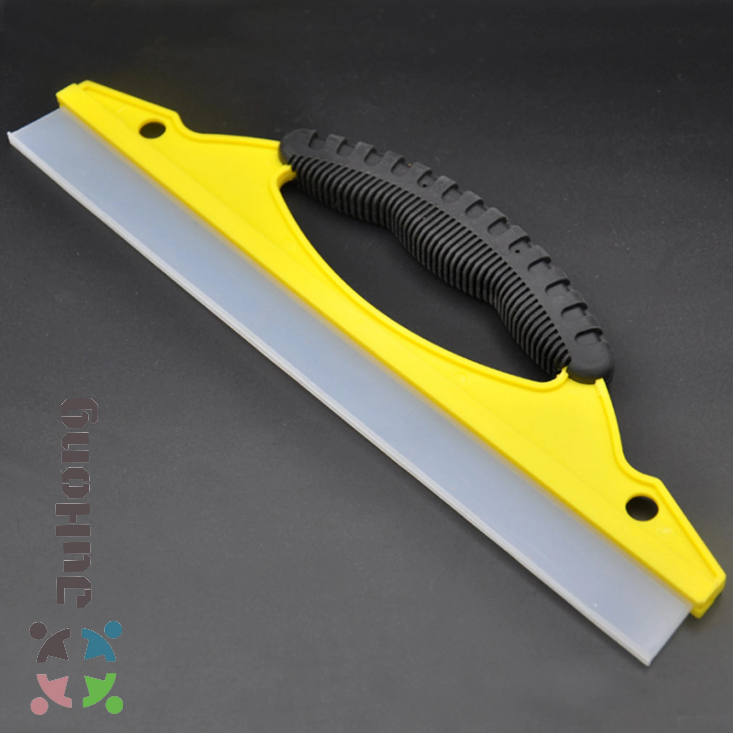 

All Purpose Squeegee for Shower Window Car Glass Yellow Frame Soft Silicone Blade Cleaning Kits Door Wall Tile Glass, Yellow and black rubber