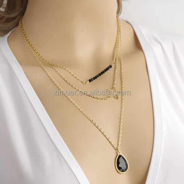 Western Popular Multilayer Gold Chain 