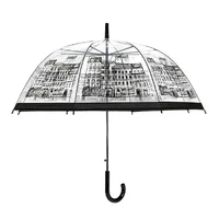 

High quality transparent clear custom print clear dome umbrella