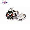 Customized Design Logo QR Code Waterproof Epoxy Keychain With Metal Ring