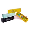 Sliding Shape Design Paper 5 Sheets Colorful Macaron Packing Box for Hot Silver Logo