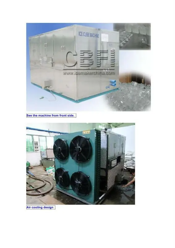 Automatic 20 tons Ice Cube Making Machine Plant Factory