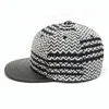 Fashion Wholesale Custom Design Your Own Pattern Tweed Flat PU Leather Bill Baseball Caps