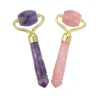 Original factory Natural Jade Stone mini crystal roller facial message