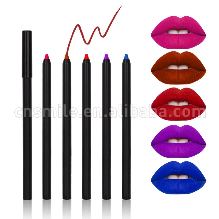 
L11 High quality smoothly lip use matte Multi-colored plastic material lip pencil lip liner 