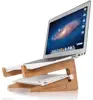 OUTOWIN Bamboo Laptop Stand Vertical Dock - Ergonomic Computer Desktop Cooling Mount Holder for All Apple Macbooks