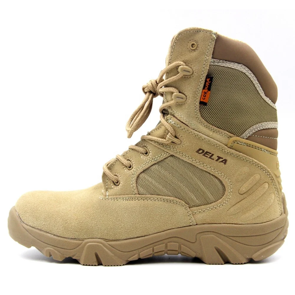 

Hot Selling Wholesale Outdoor Amry Boots Men CS Games Hiking Mountain Traveling Climbing Equipment Tactical Combat Shoes, Black khaki