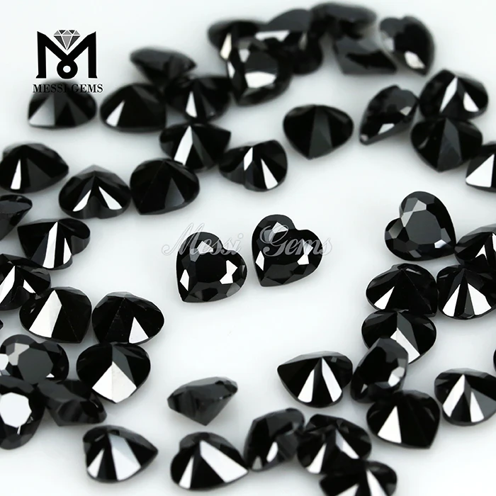 Engroshandel Heart Cut 5 x 5mm Black Cubic Zirconia Stones