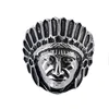 High Quality Stainless Steel Indians Head Face Ring for Man