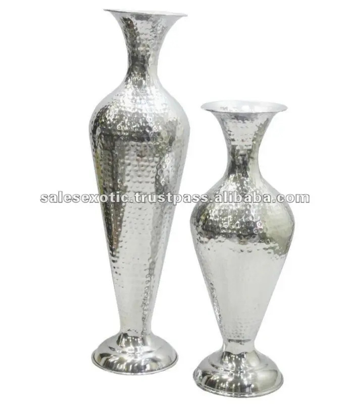 Florero botella de aluminio, vasos pulidos, flores florero de ...