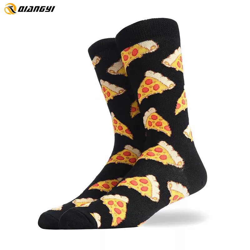 

New style men's knitted food design personalized crew socks, Customized