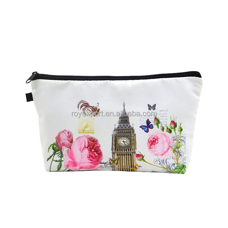 

2022 new wholesale custom gift cotton canvas carrying full bag fashion Makeup Travel Makeup Bag TCB, As picture