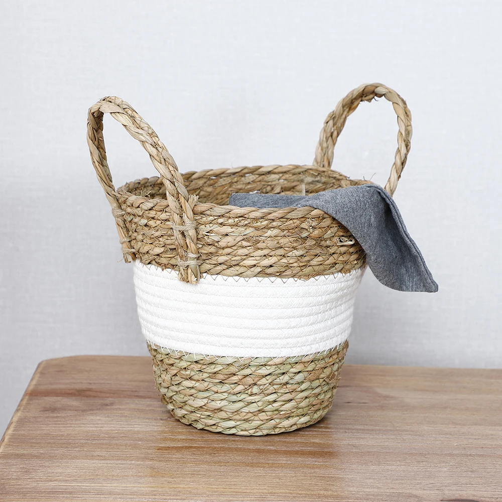 Extra Large Cotton Rope Storage Baskets Woven Toy Basket/laundry Basket Customized Logo