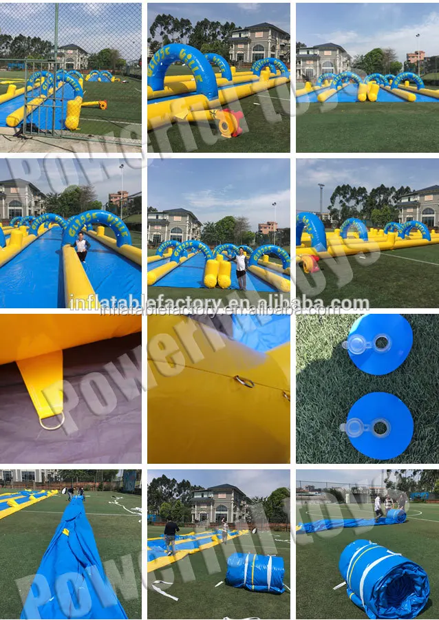 Small inflatable slip n slide inflatable water park slide the city for kids and adults