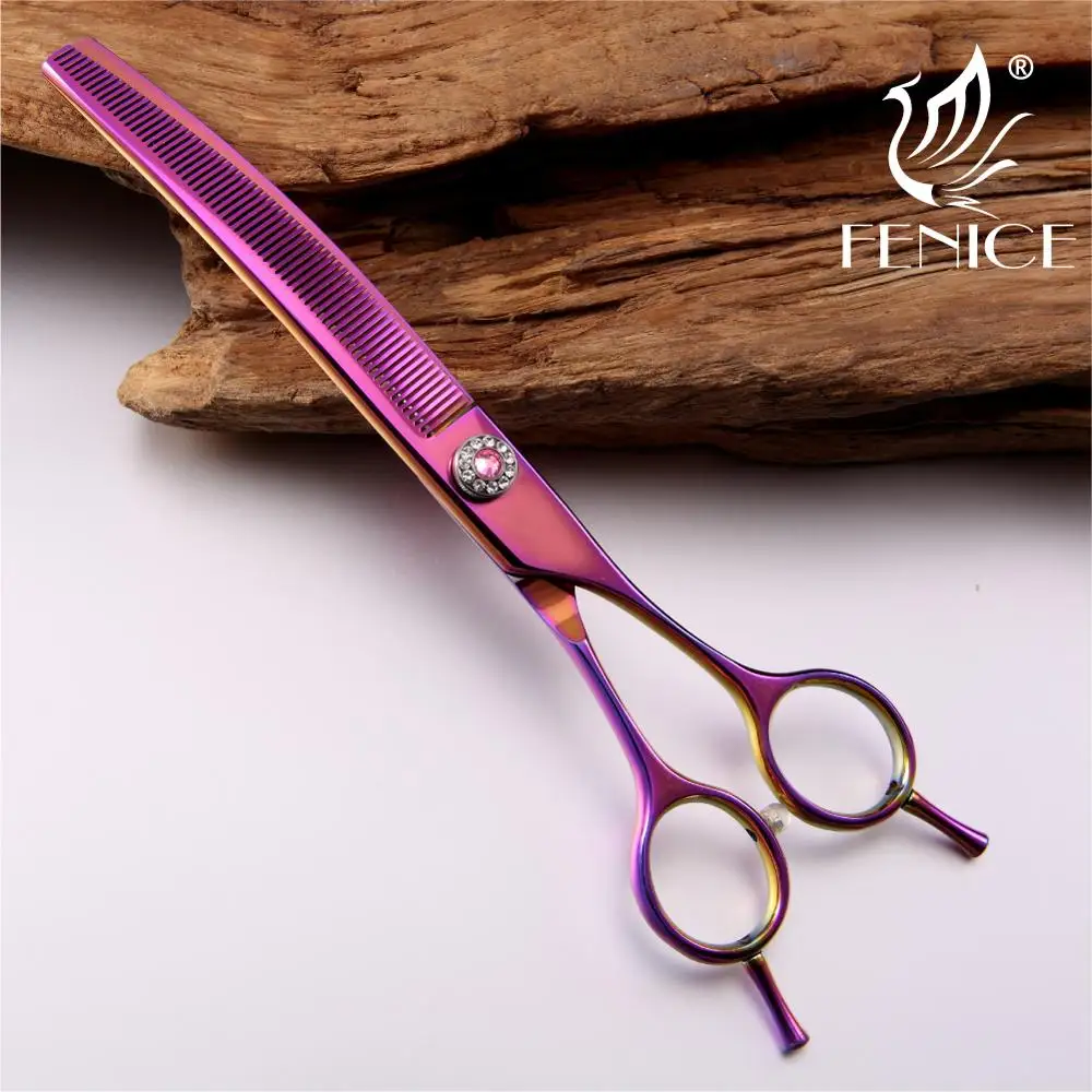 

High Quality Pet Supplier Dog Beauty Products 7 inch Pet Grooming Shears Thinning Curved Scissors