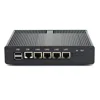 low cost 4lan linux j1900 desktop tv box server desktop mini pc fanless router with 4gb ram 128G SSD