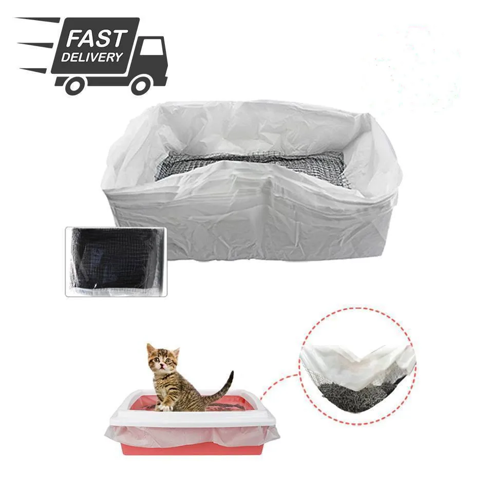 100 Pet Friendly Heavy Duty And Extra Thick Disposable Litter Box Liners For Large And Small