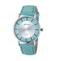 

LE 142 New 2017 Watch Famous Brand Geneva Cheap Women Wristwatch Fashion Wrist Leather Strap Quartz Watch