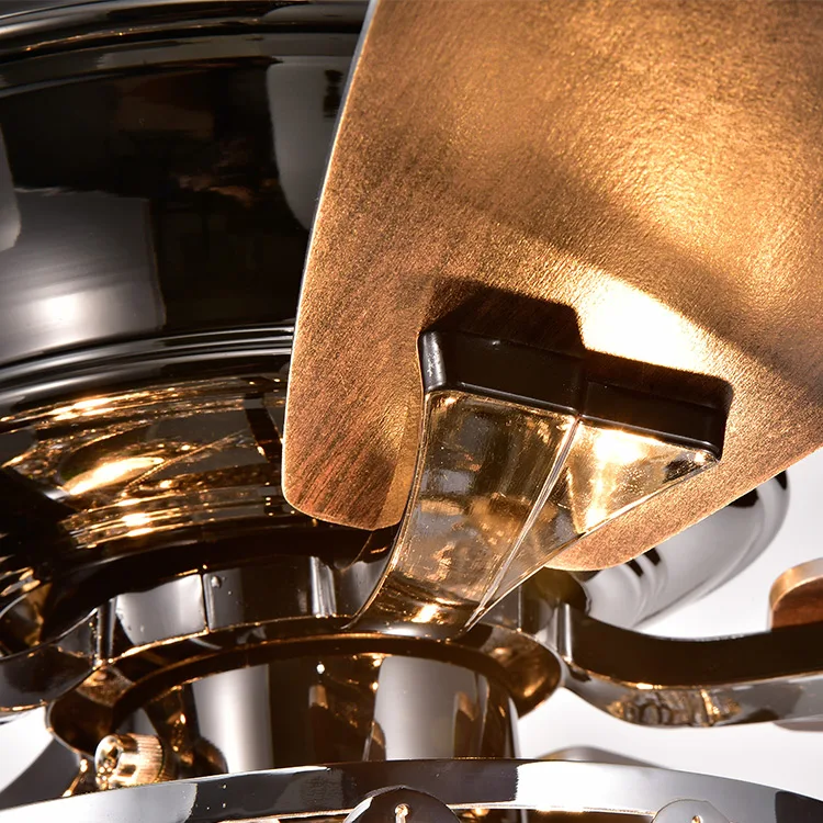 
Modern style simple favorable price decorative energy saving breeze crystal ceiling fan with light 