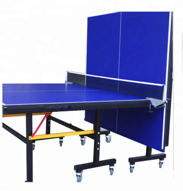 

Indoorfolding double folding game steel pipe ping pong table, Blue top