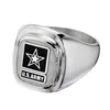 SRR0001 Best Selling Products US ARMY Military Ring Stainless Steel Military Ring