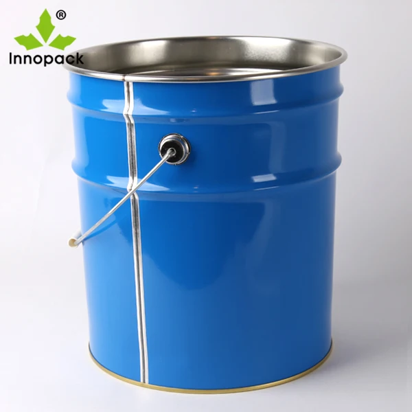 Download 20l Un Opening Steel Pail Round Tin Bucket For Paint Ink Chemical Products With Ring Lock - Buy ...