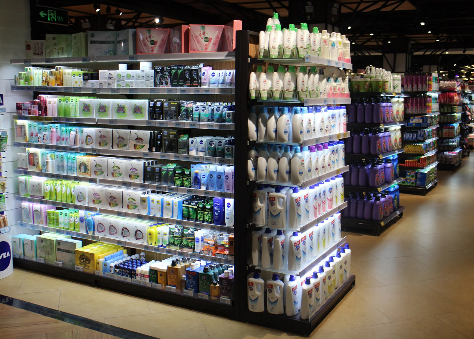 Retail Shop Cosmetic Display Shelving Rack,Metal Supermarket Shelf