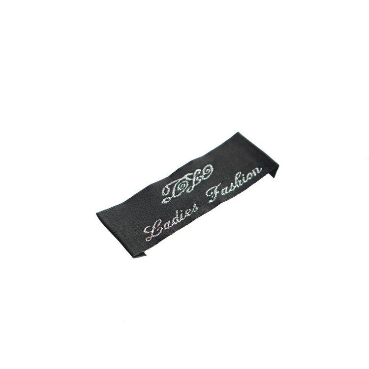 

Custom straight cut no folded woven label / woven tags, N/a