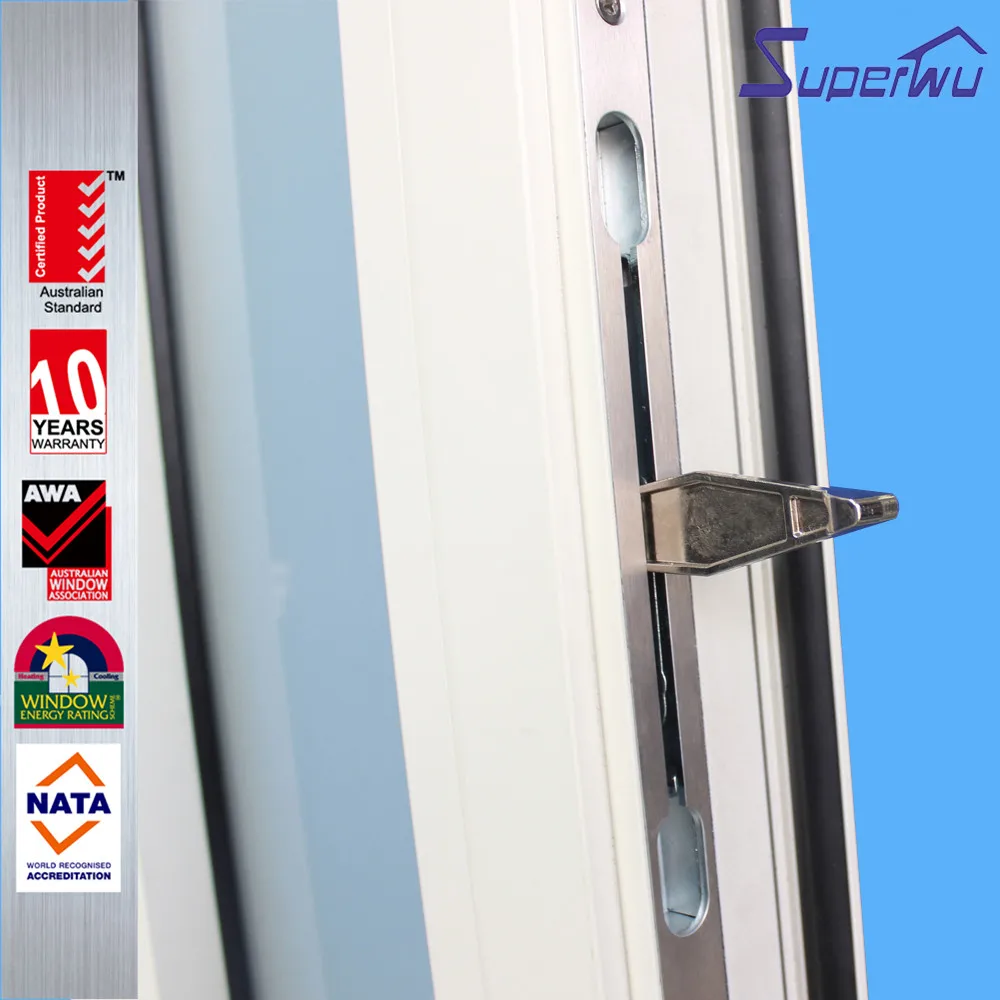 Australia standards white color aluminium alloy hinge door with side panels french doors
