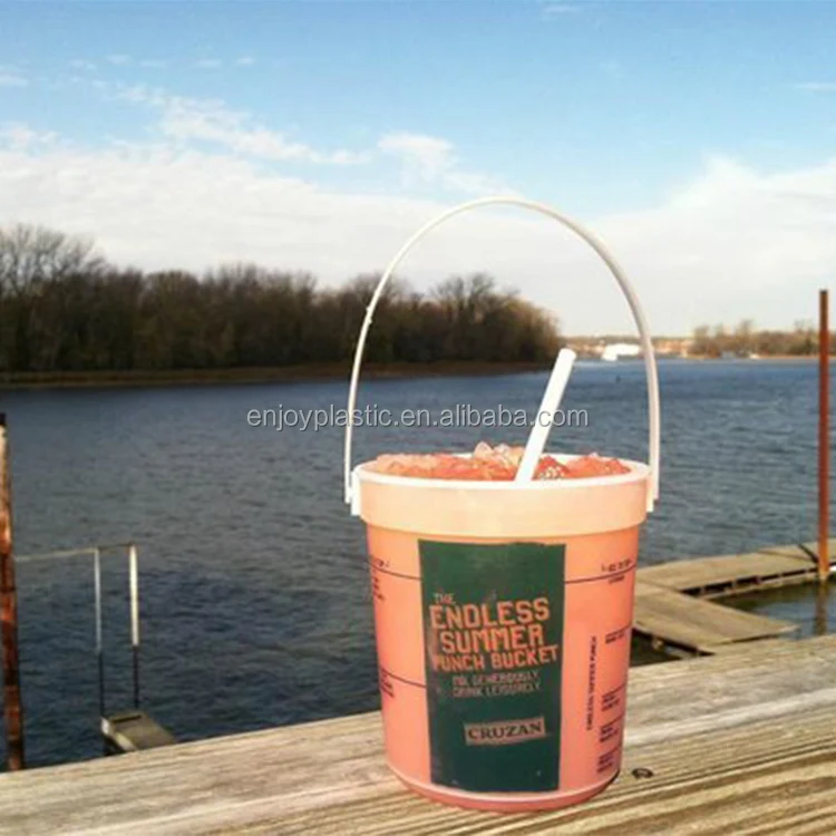 Customized Logo 32 Oz Plastic Bacardi Rum Drink Bucket Premium Ice Buckets Beverage Tubs Buy