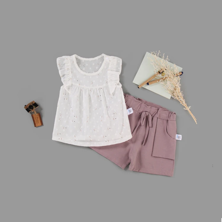 Wholesale Summer Fashion Sweet Baby Girls Clothes Set clothes for kids
