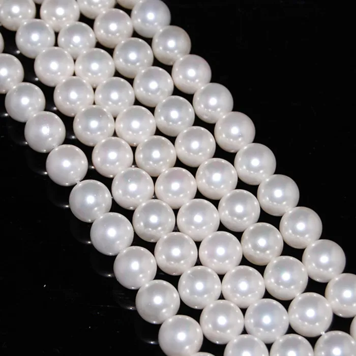 8毫米 10毫米 12毫米 14毫米白色贝壳珍珠珠珠